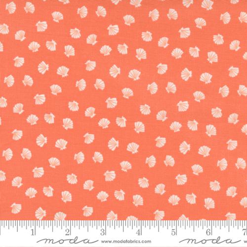 The Sea And Me Coral - Lucky Shell Seashell - Quilt Fabric