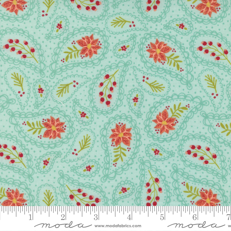 Joyful Joyful Sky - Festive Paisley - Quilt Fabric