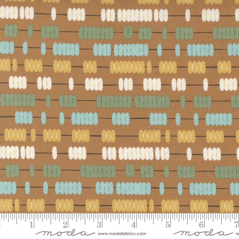ABC XYZ Gold - Geometric Abacus Blenders - Quilt Fabric