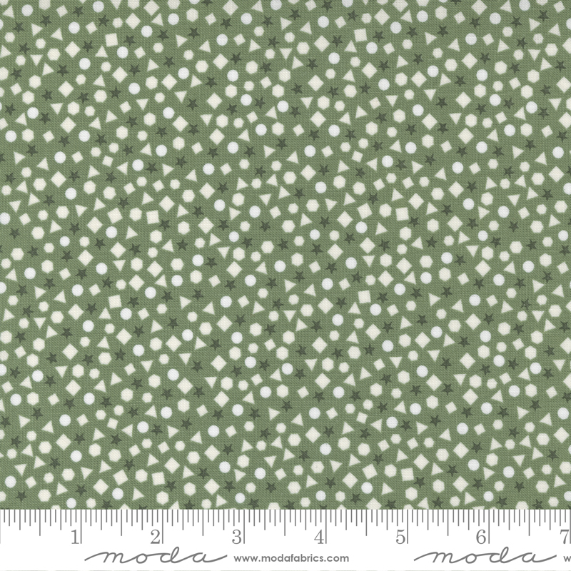 ABC XYZ Green - Shapes and More Blenders - Quilt Fabric