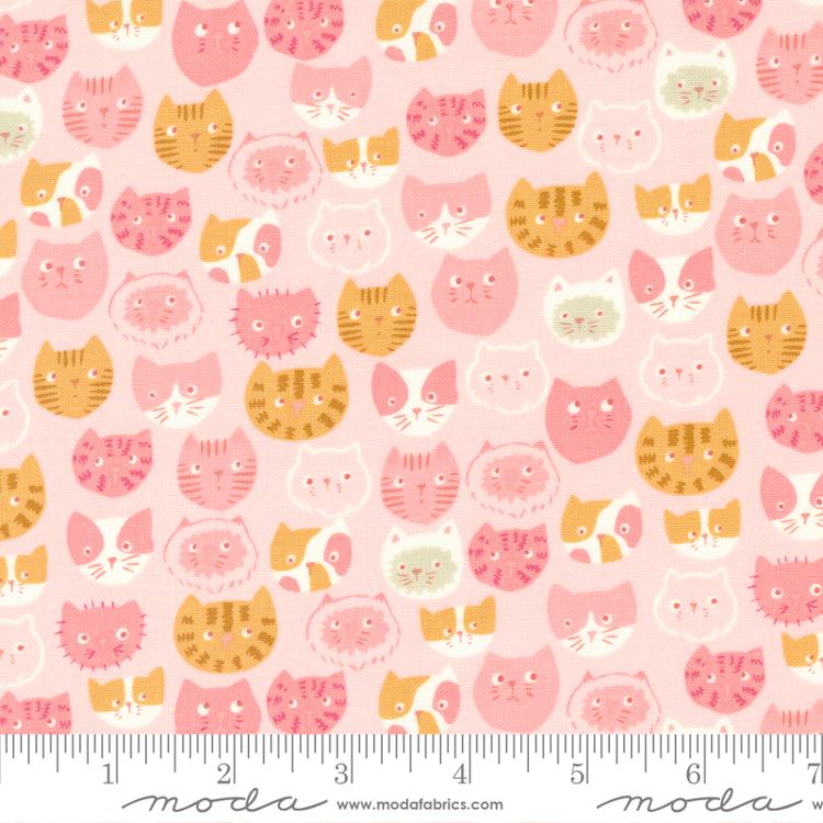 Here Kitty Kitty Pink - Quilt Fabric