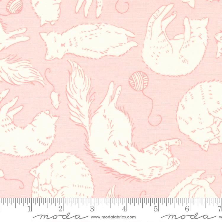 Here Kitty Kitty Light Pink - Quilt Fabric