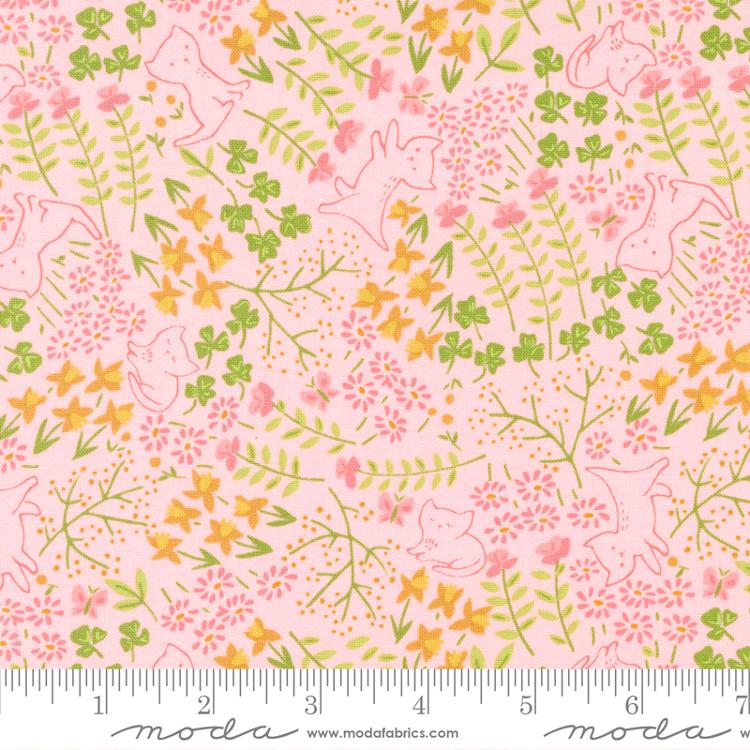 Here Kitty Kitty Pink - Quilt Fabric