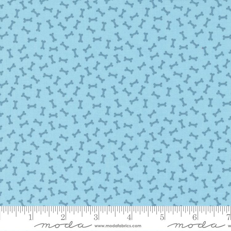 Dog Daze Sky - Fetch Blenders Bones - Quilt Fabric