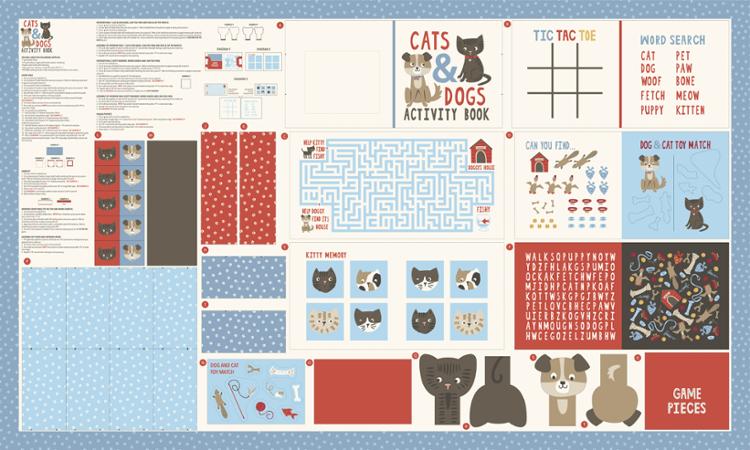 Dog Daze Panel Multi - Quilt Panel