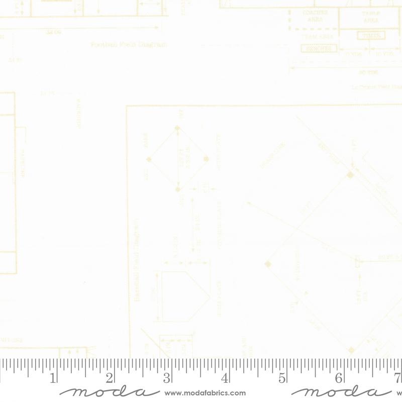 All Star Field Prep White - Quilt Fabric