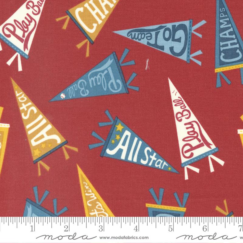 All Star Pennant Party Rust - Quilt Fabric
