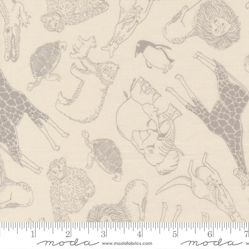 Noahs Ark Animal Toss Cloud - Quilt Fabric