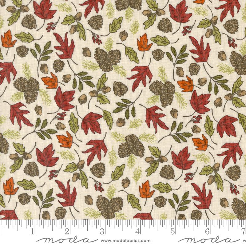 The Great Outdoors Leaves - Cloud - Quilt Fabric
