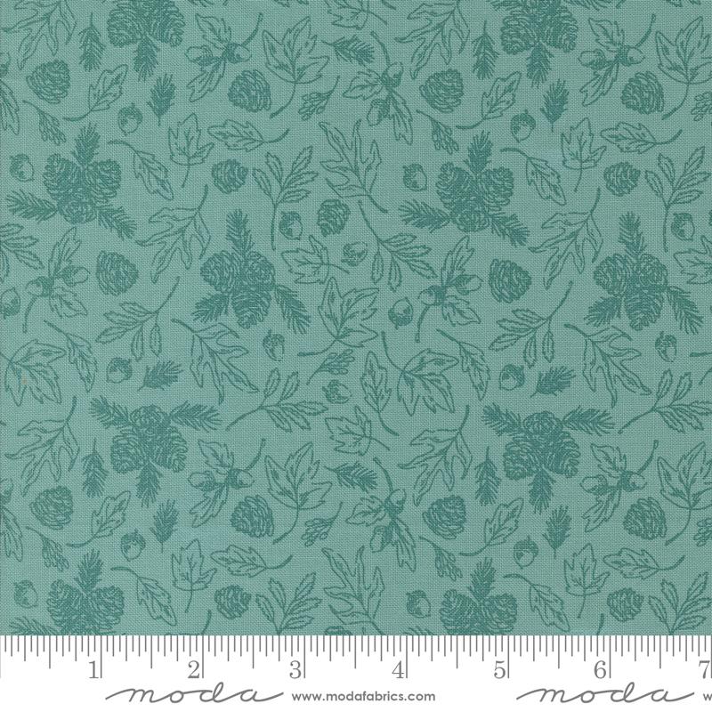 The Great Outdoors Leaves - Sky - Quilt Fabric