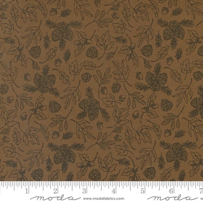 The Great Outdoors Leaves - Soil - Quilt Fabric
