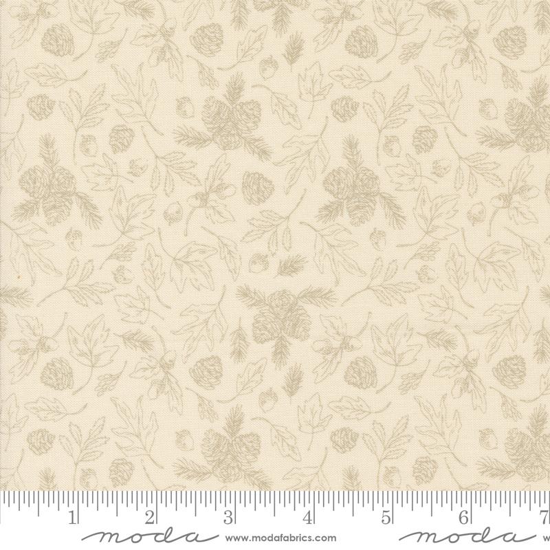 The Great Outdoors Leaves - Cloud Sand - Quilt Fabric