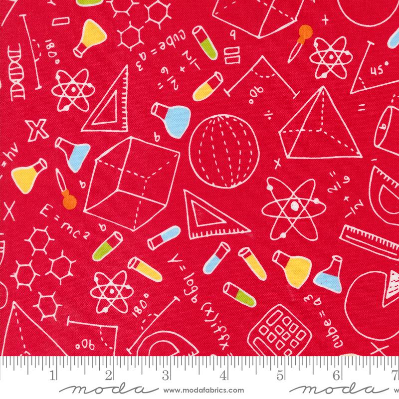 Back To School Science - Apple - Quilt Fabric
