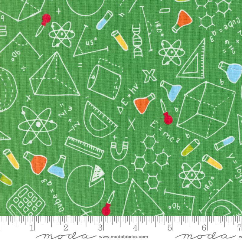 Back To School Science - Grass - Quilt Fabric