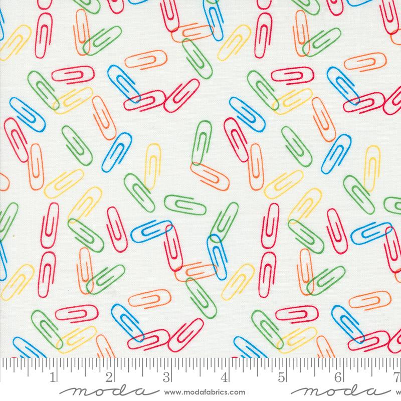 Back To School Paperclip - Paper - Quilt Fabric