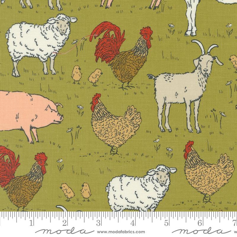 Farmstead Animals - Meadow - Quilt Fabric