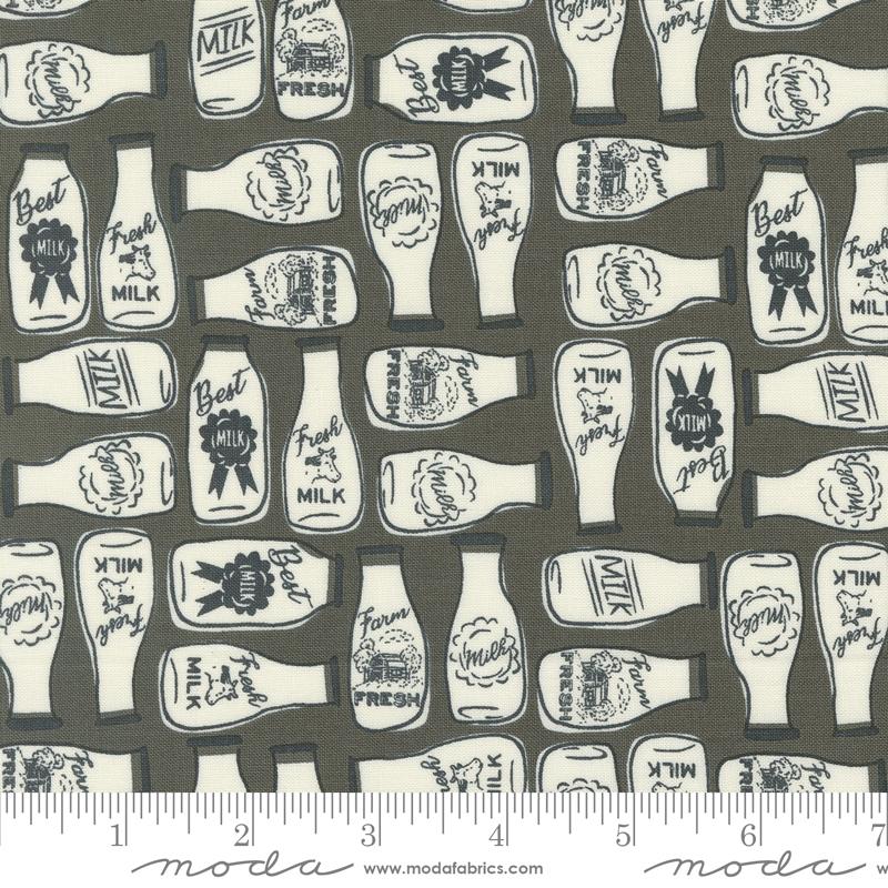 Farmstead Milk - Charcoal - Quilt Fabric