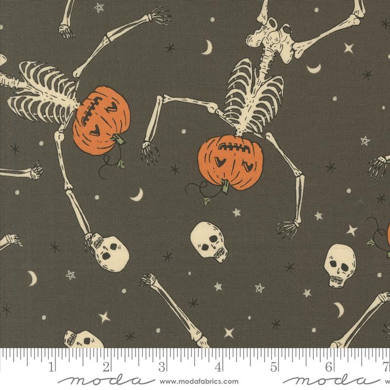 Home Sweet Haunt Skeleton Stone - Quilt Fabric