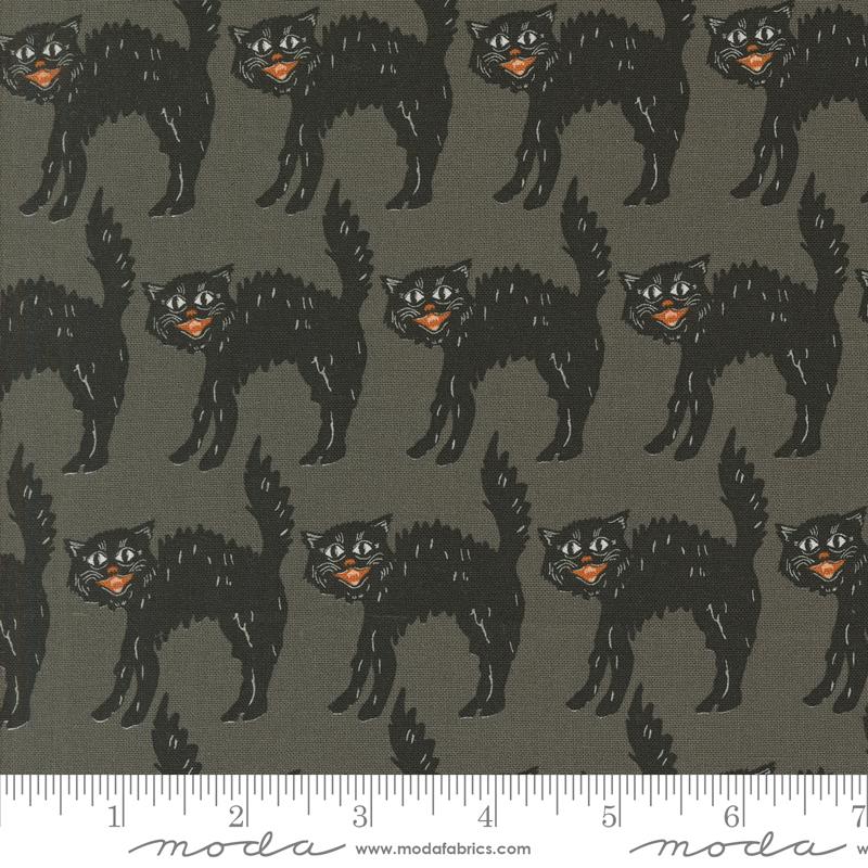 Home Sweet Haunt Cat Stone - Halloween Quilt Fabric