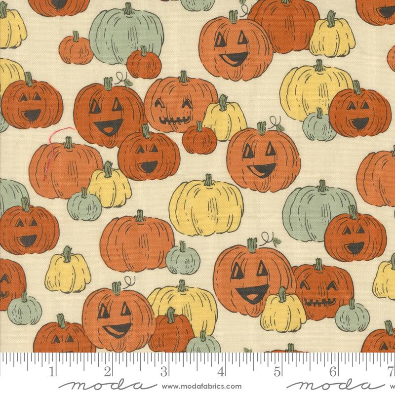 Home Sweet Haunt Pumpkin Bone - Halloween Quilt Fabric