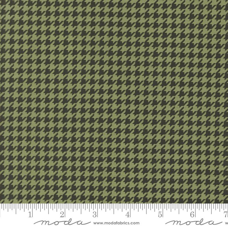 Home Sweet Haunt Houndstooth Moss - Halloween Quilt Fabric