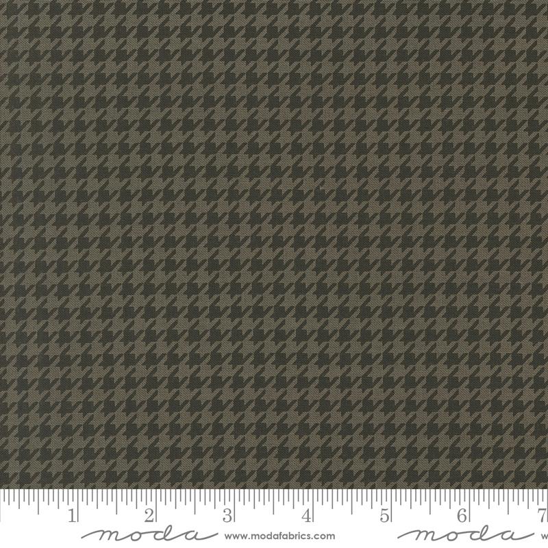 Home Sweet Haunt Houndstooth Charcoal - Halloween Fabric