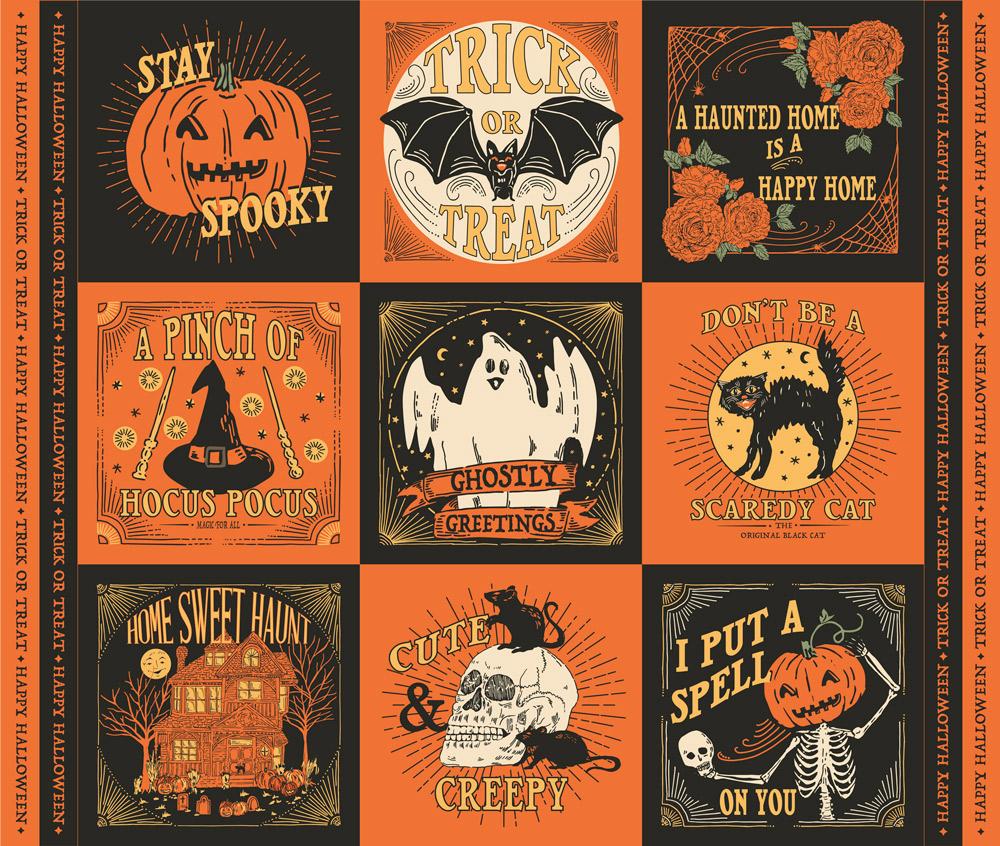 Home Sweet Haunt Multi - Halloween Quilt Panel