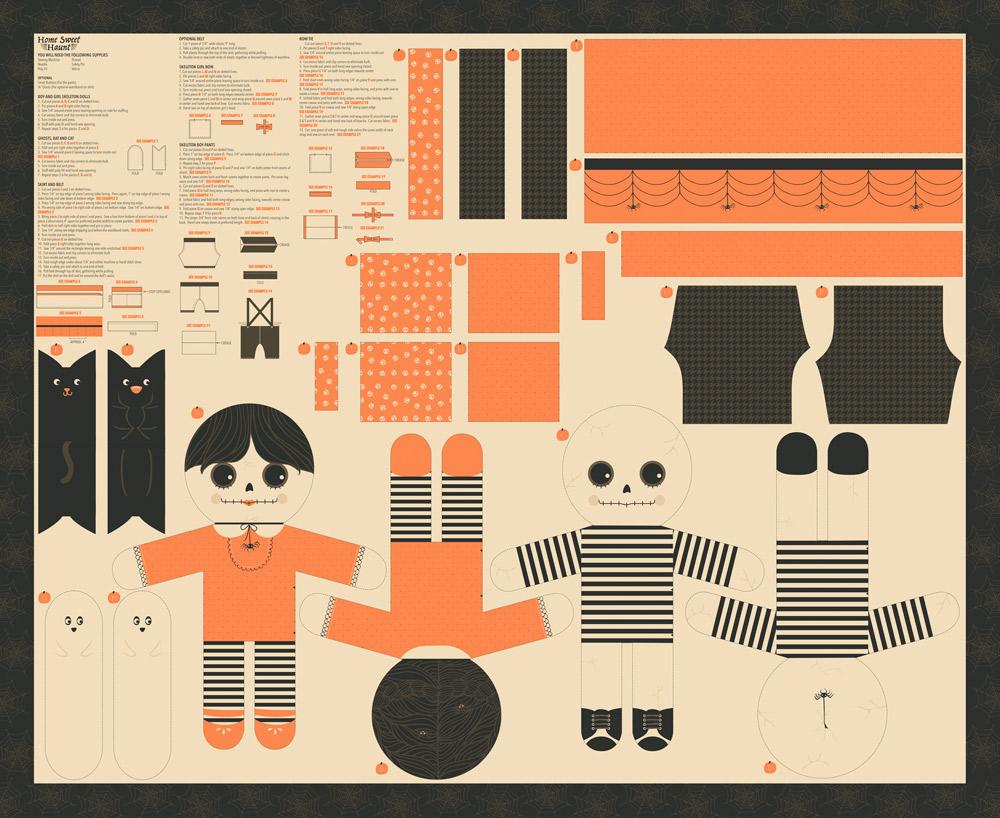 Home Sweet Haunt Multi - Halloween Quilt Panel