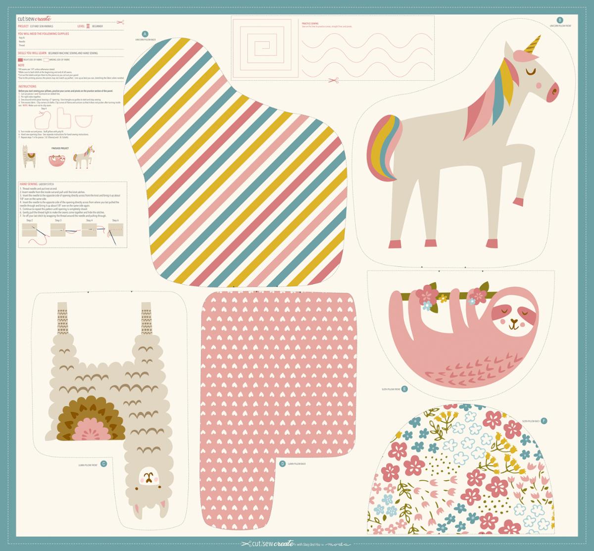 Animal Pillows - Sewing Kit