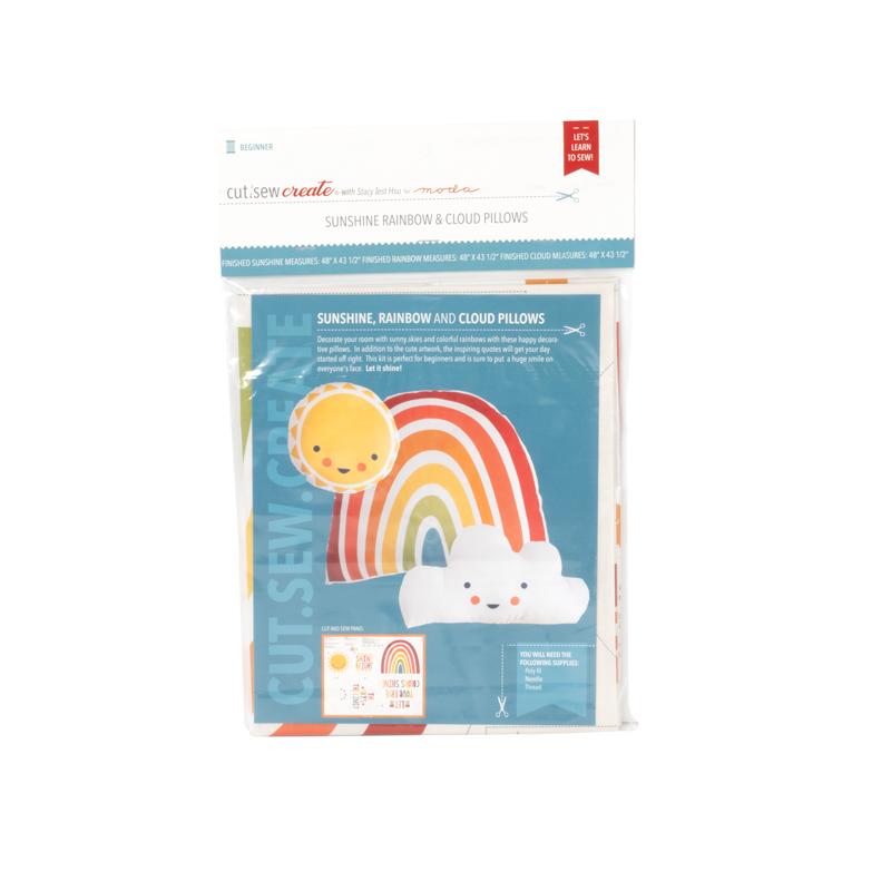 Sunshine Rainbow & Cloud Pillows - Sewing Kit