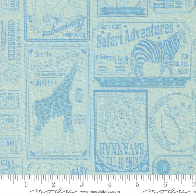 Animal Park Fun Newspaper Water - Quilt Fabric