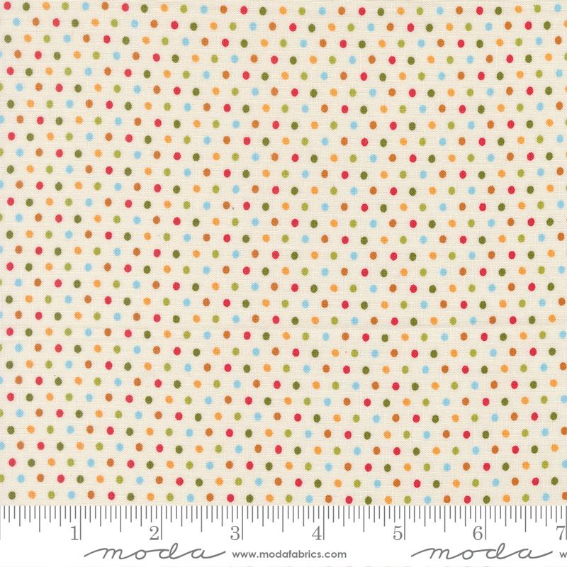 Animal Park Fun Dots Dove - Quilt Fabric