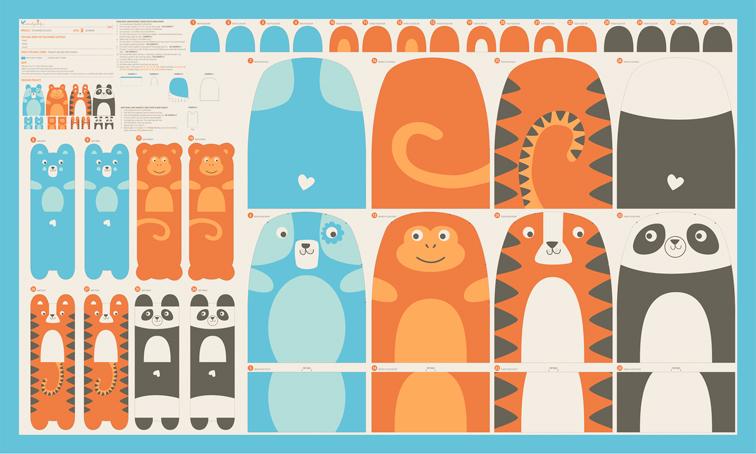 Animal Park Fun Multi - Quilt Panel