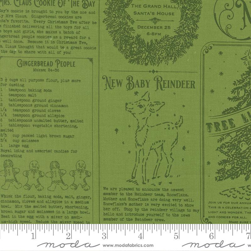 Holiday Cheer Print Mistletoe - Quilt Fabric