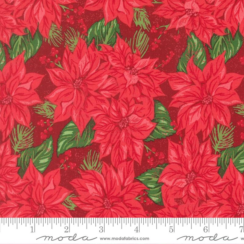 Holiday Cheer Poinsettia Cardinal - Quilt Fabric