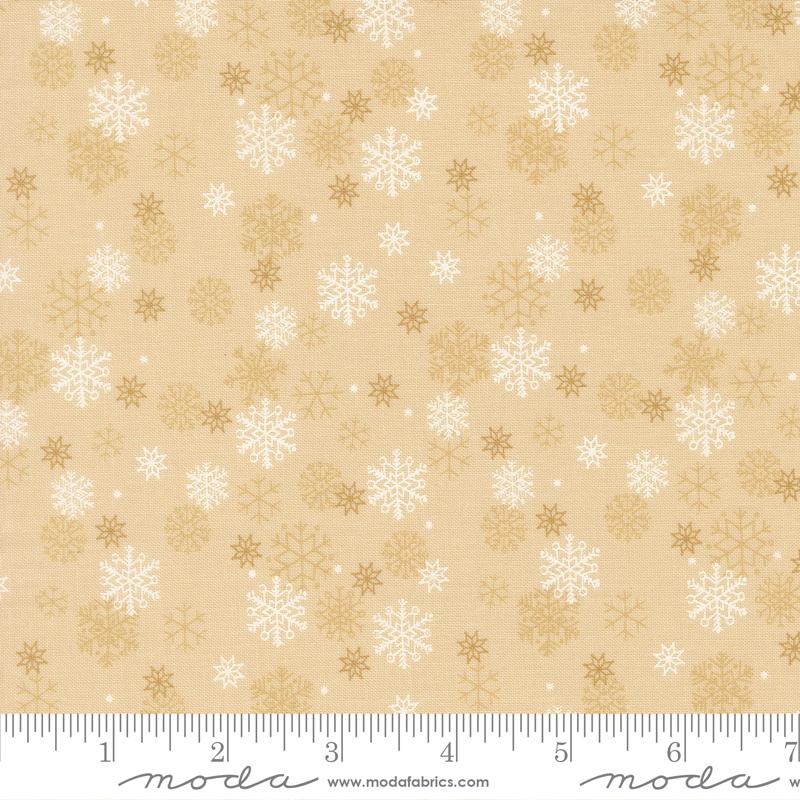 Holiday Cheer Snowflakes Natural - Quilt Fabric