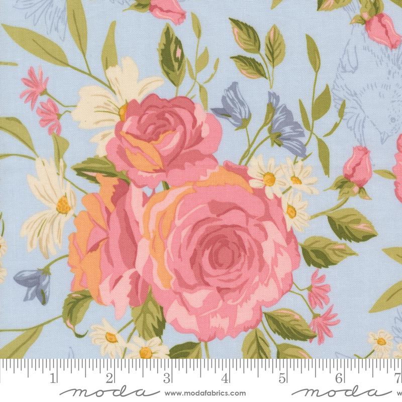 My Secret Garden Floral Sky - Quilt Fabric