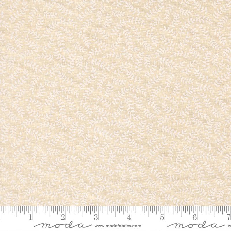 My Secret Garden Leaves Cloud White - Quilt Fabric