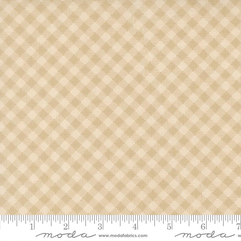 My Secret Garden Gingham Cloud Natural - Quilt Fabric