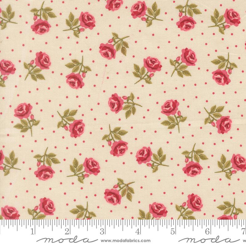 Je Taime Rose Lace - Quilt Fabric, zoomed in. Select this picture to zoom back out.