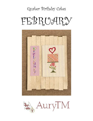 Quaker Birthday Cakes - February - Cross Stitch Pattern