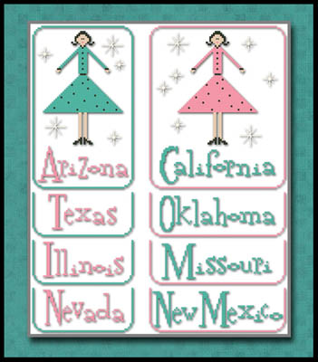 Route 66 - The States - Cross Stitch Pattern