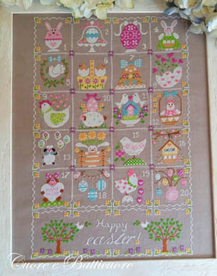 Shabby Easter Calendar - Cross Stitch Pattern