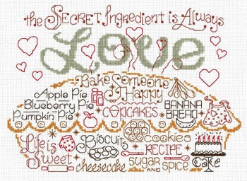 Let's Bake With Love - Cross Stitch Pattern