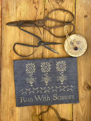 Run With Scissors Sewing Pouch - Cross Stitch Pattern