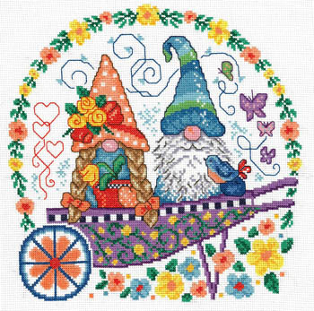 Gnomes In The Garden - Cross Stitch Pattern