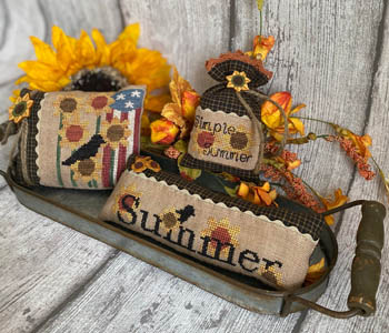 Summer Sunshine Pillows Set - Cross Stitch Pattern