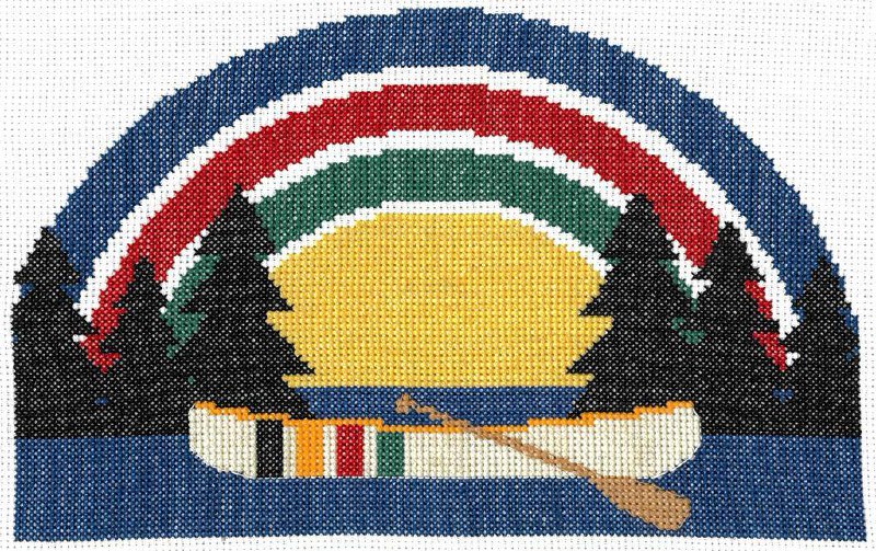 Summer Camp - Cross Stitch Pattern, zoomed in. Select this picture to zoom back out.