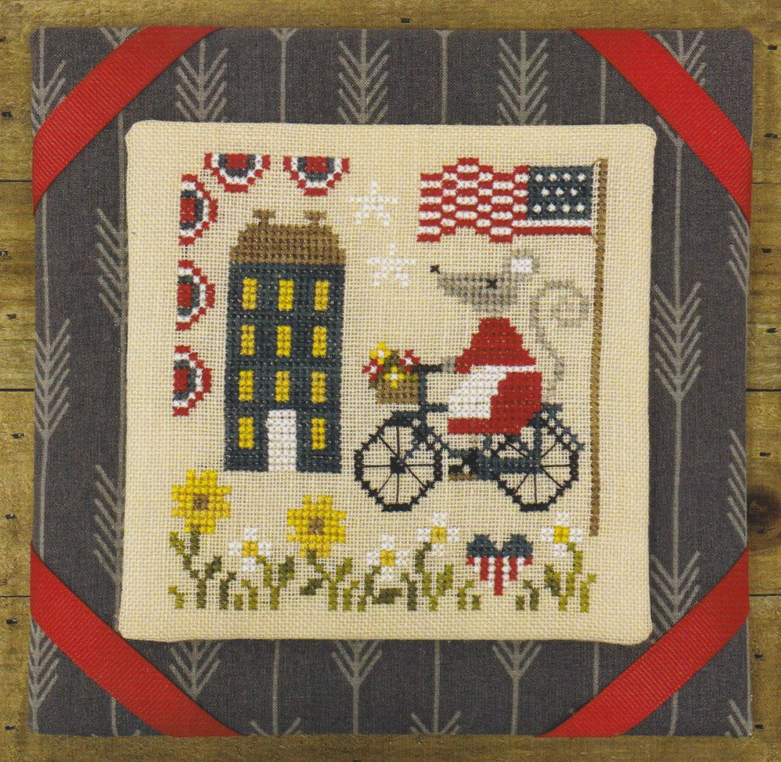 Mouse's 4th of July Ride - Cross Stitch Pattern