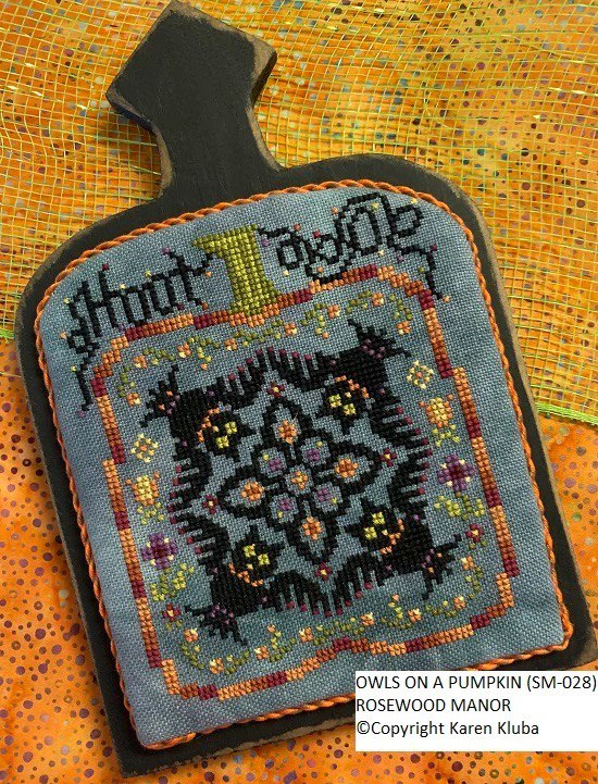 Owls on a Pumpkin - Cross Stitch Pattern